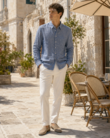 Men’s Long-Sleeve Linen Shirt