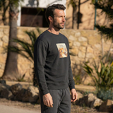 CREW NECK SWEATSHIRT WTH PRINT - Black, XL image