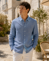 Men’s Long-Sleeve Linen Shirt