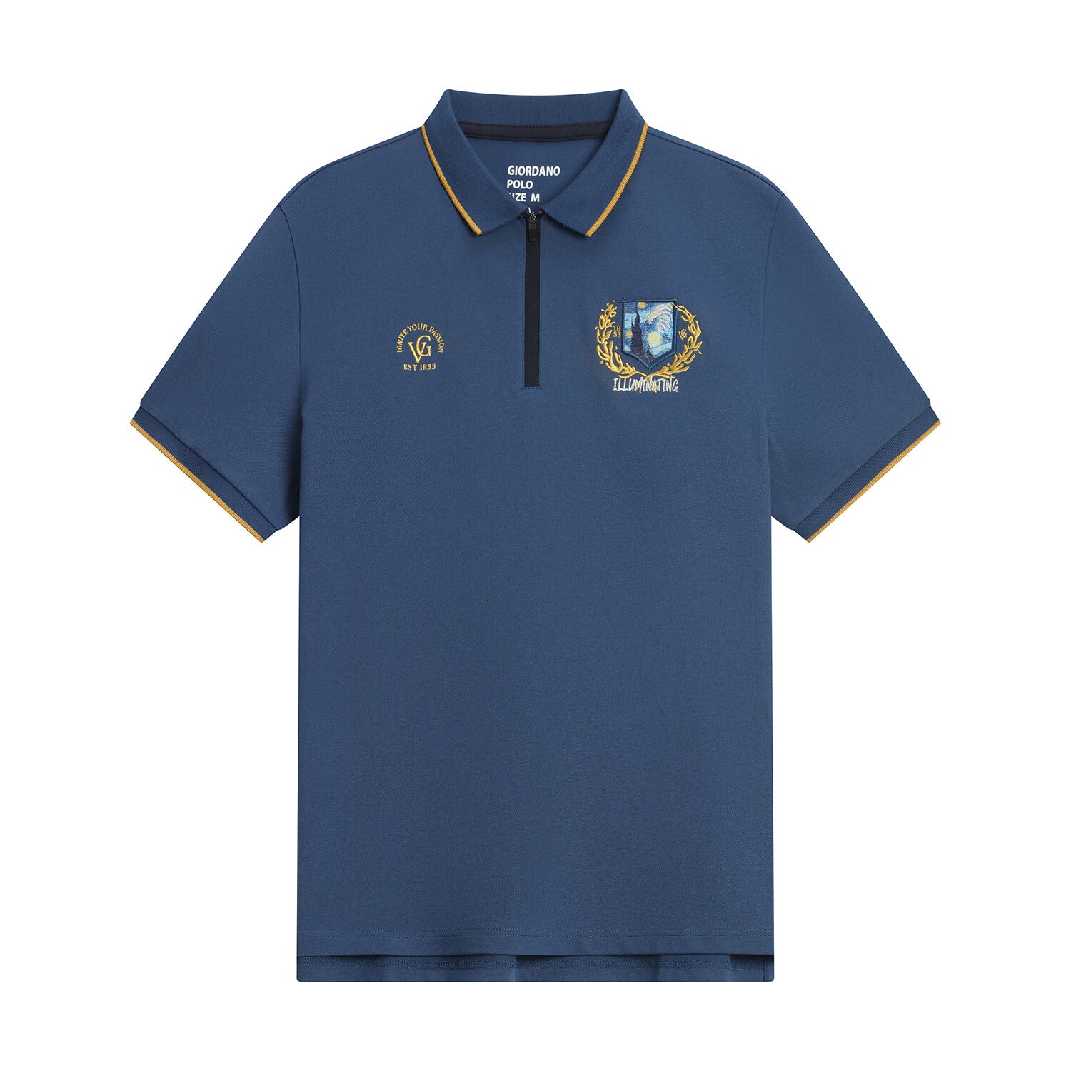 POLO WITH EMBROIDERY - Blue, M image