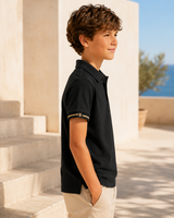 Boys’ Embroidered Short-Sleeve Polo Shirt
