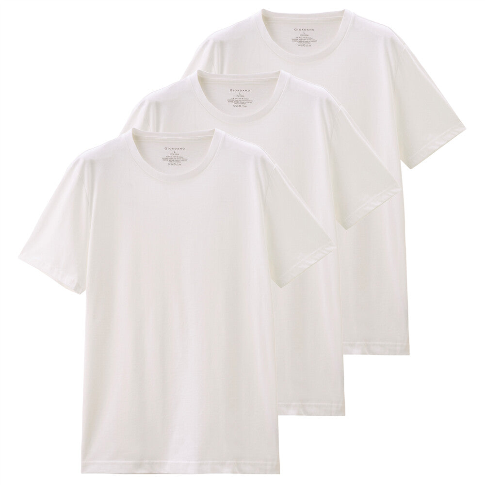 UNDERWEAR CREW TEE PACK 3 - WHITE, L image