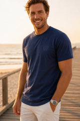 Men’s Minimal Logo Crew Neck T-Shirt