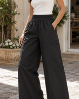 Wide-Leg Cargo Pants