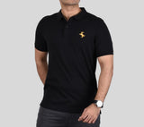 POLO WITH EMBROIDERY - BLACK-63, M image
