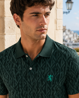 Men’s Tonal Pattern Polo Shirt