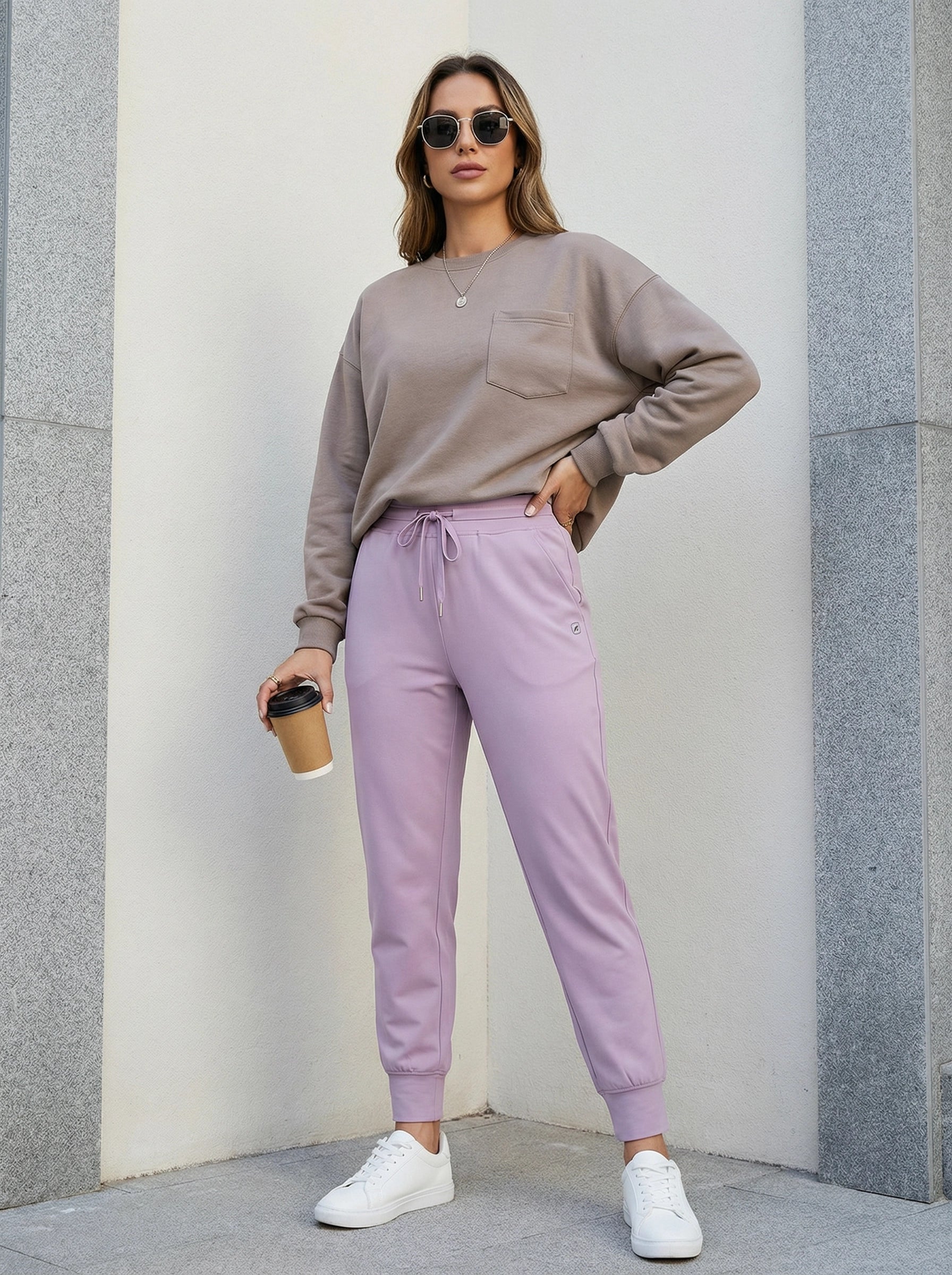 Slim-Fit Drawstring Jogger Pants
