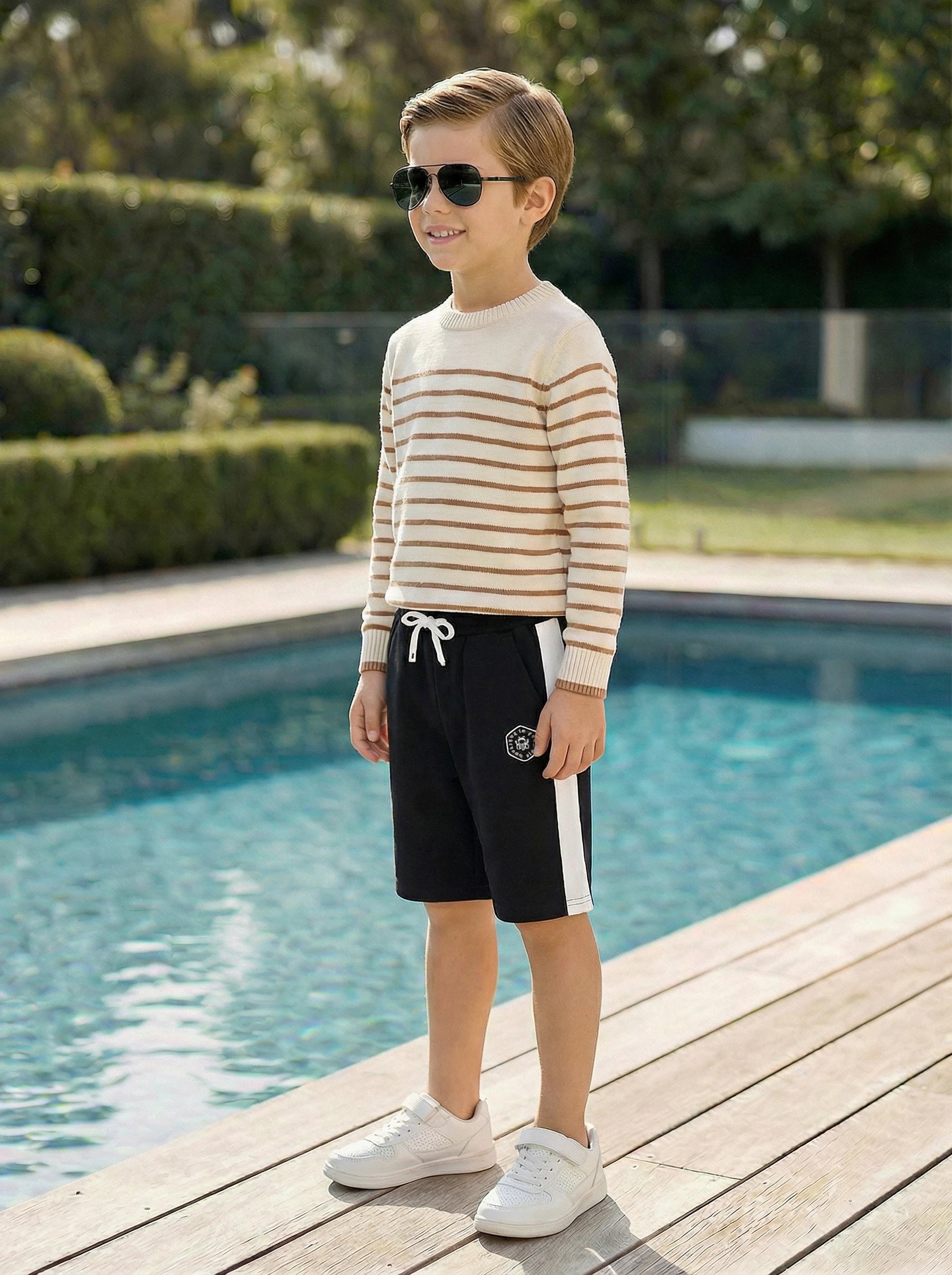 Kids Logo Detail Sports Shorts