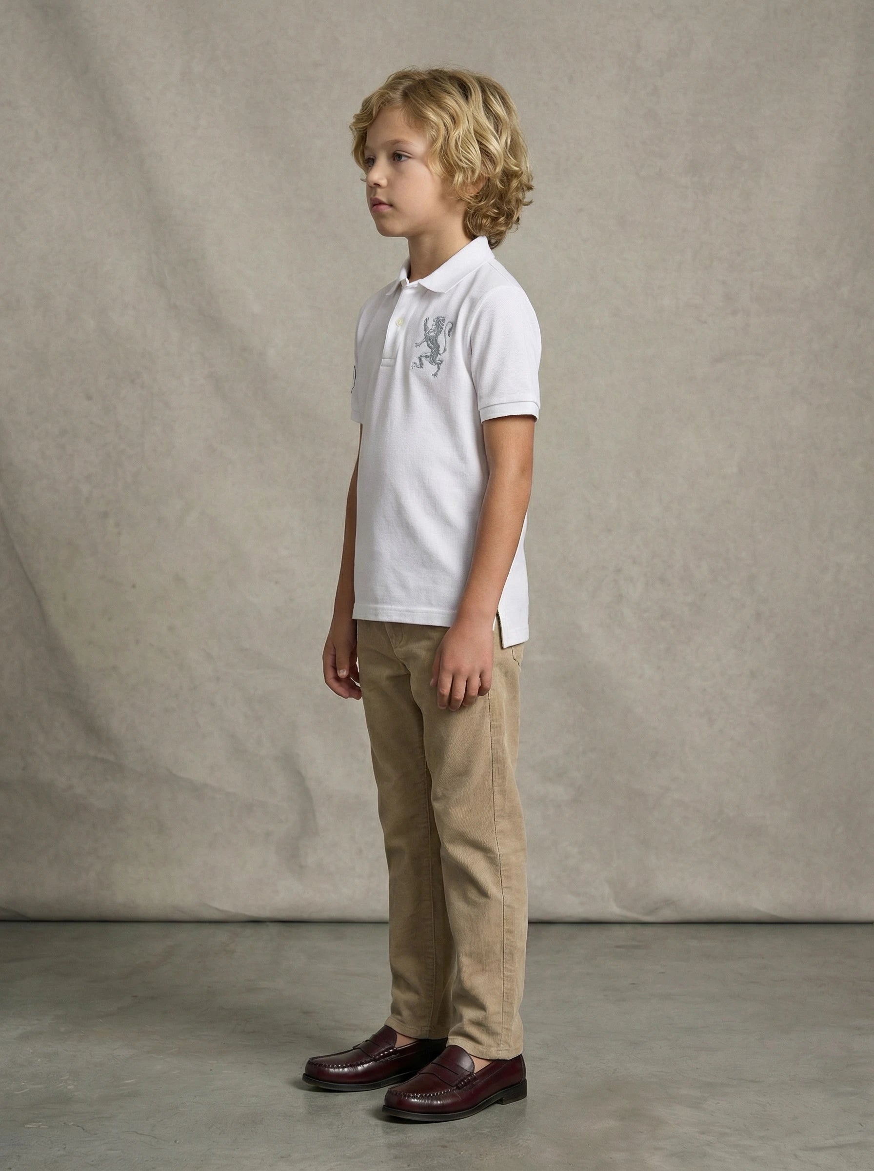 Kids Embroidered Detail Polo T-Shirt