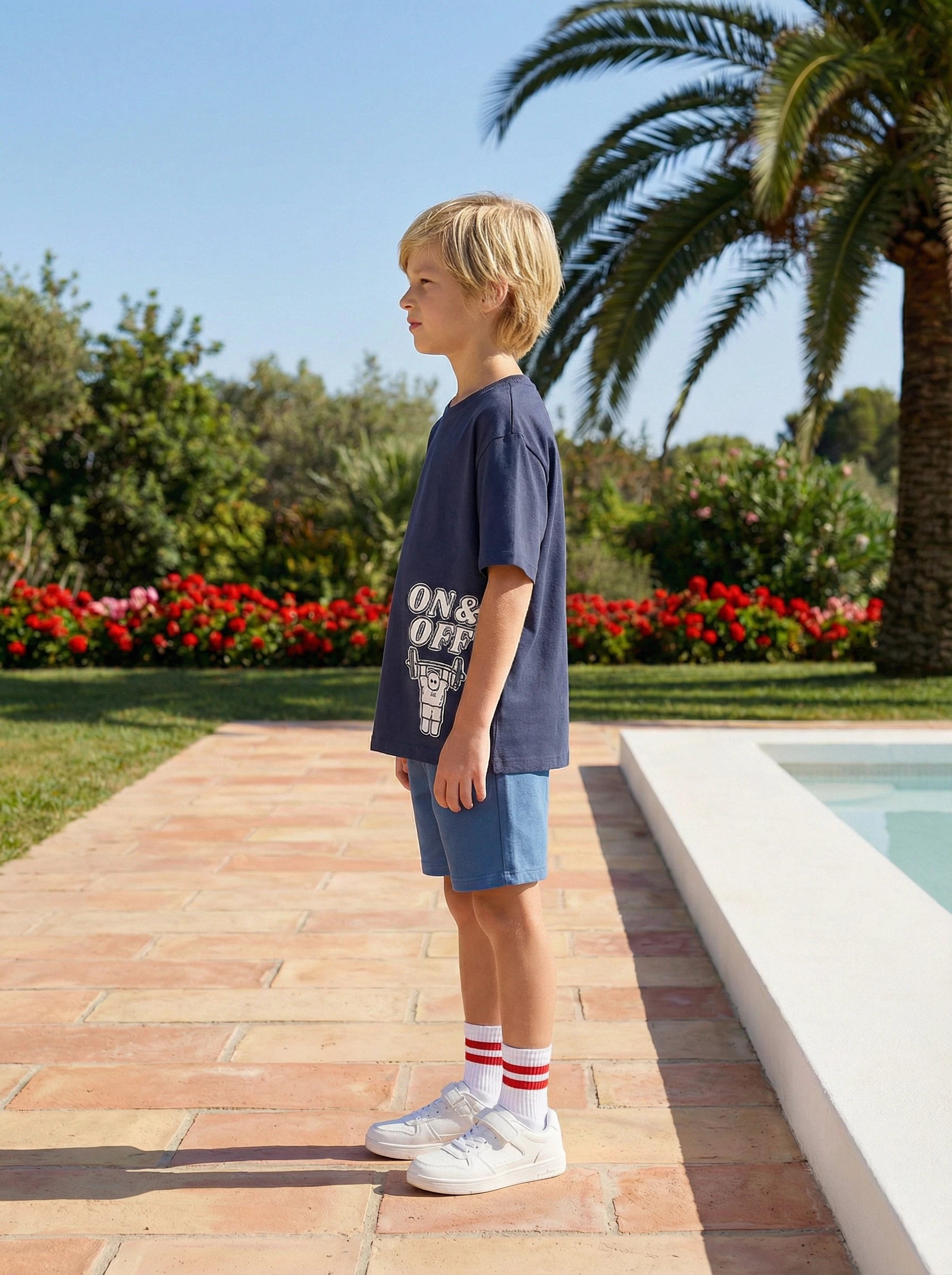 Kids Slogan Graphic T-Shirt