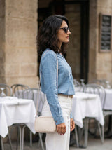 Pleated Front Long Sleeve Blouse