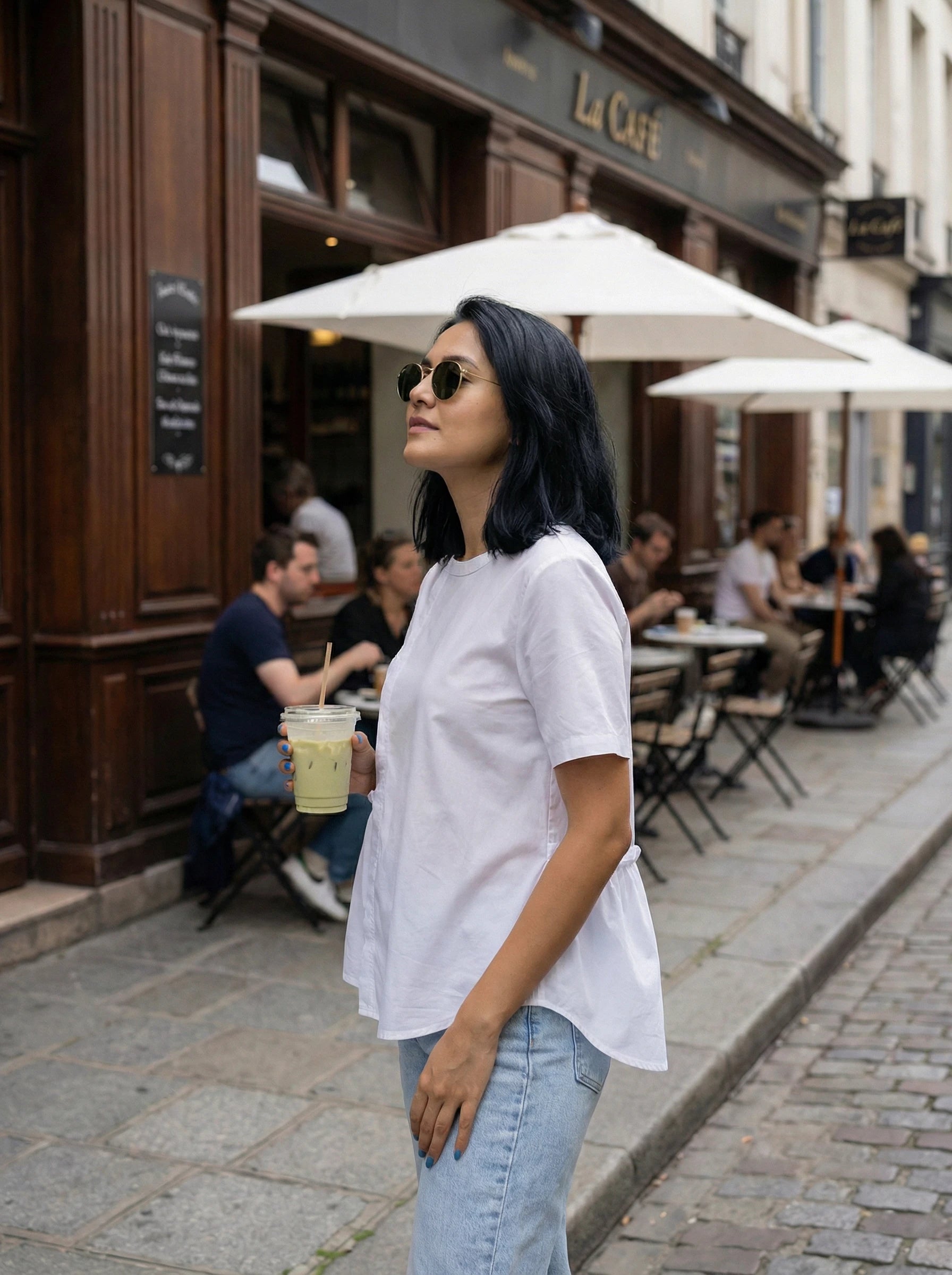 Asymmetric Detail Short Sleeve Blouse