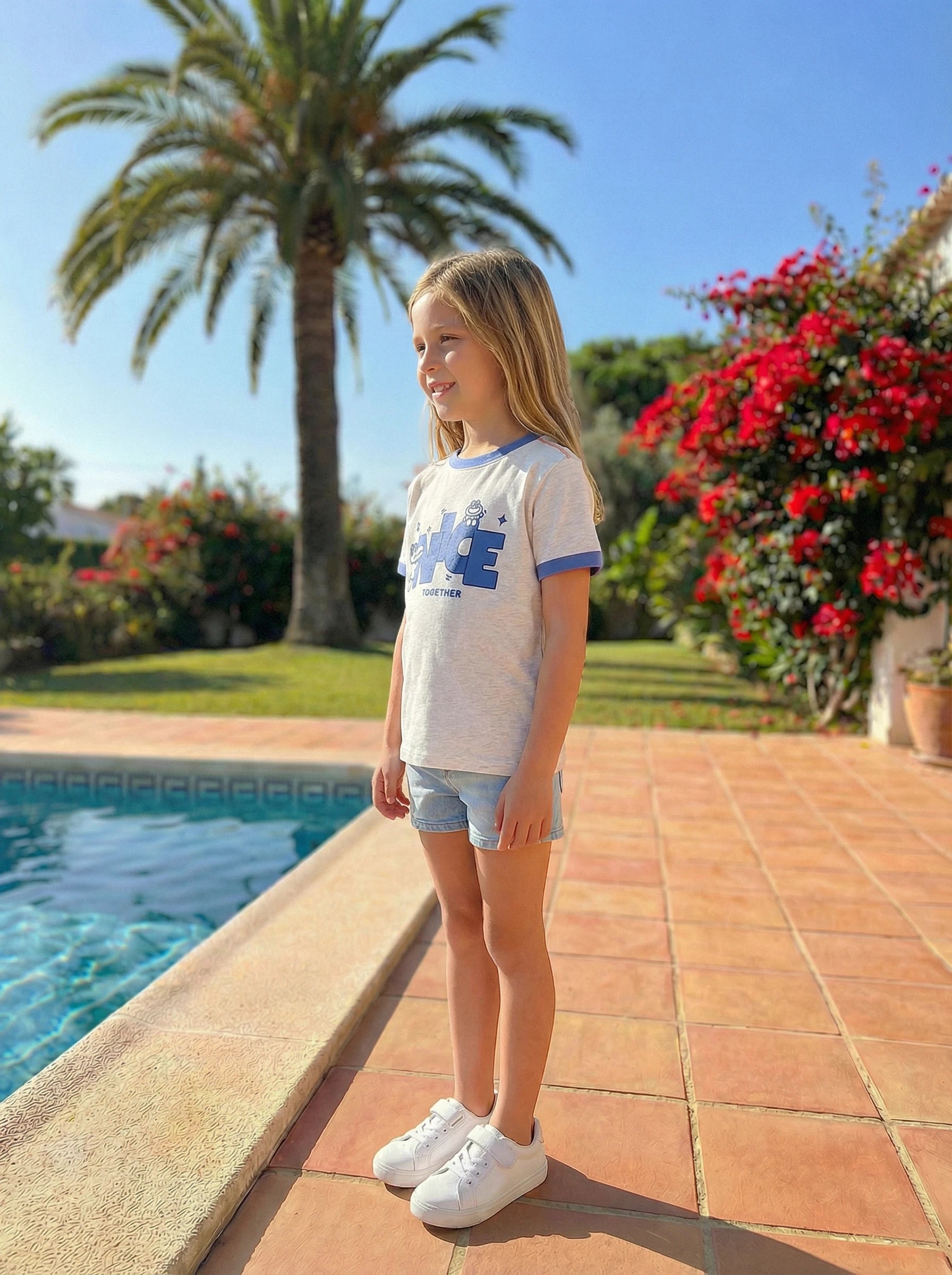 Girls Graphic Ringer T-Shirt