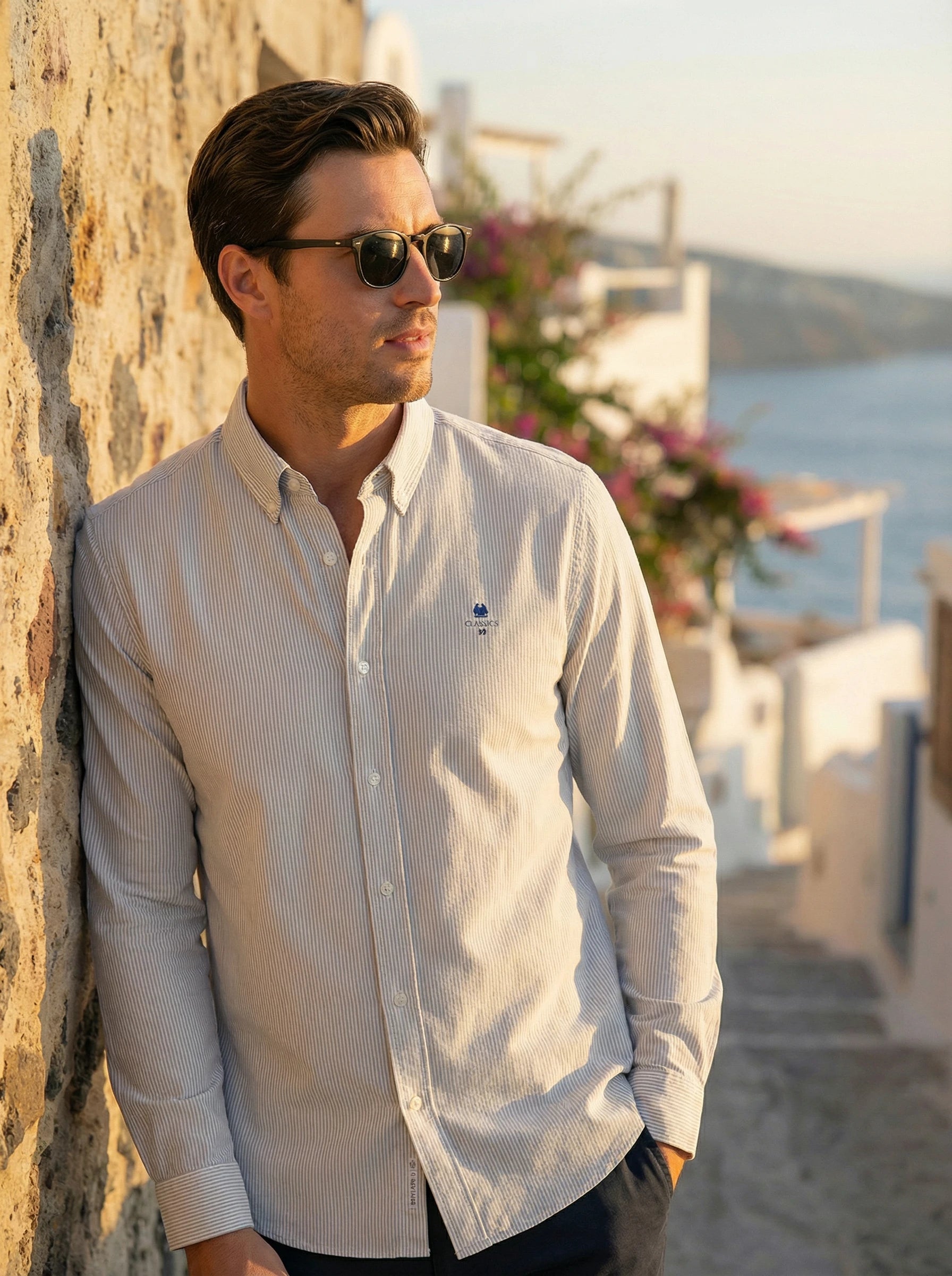 Men’s Striped Button-Down Shirt