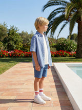 Kids Short Sleeve Striped Shirt