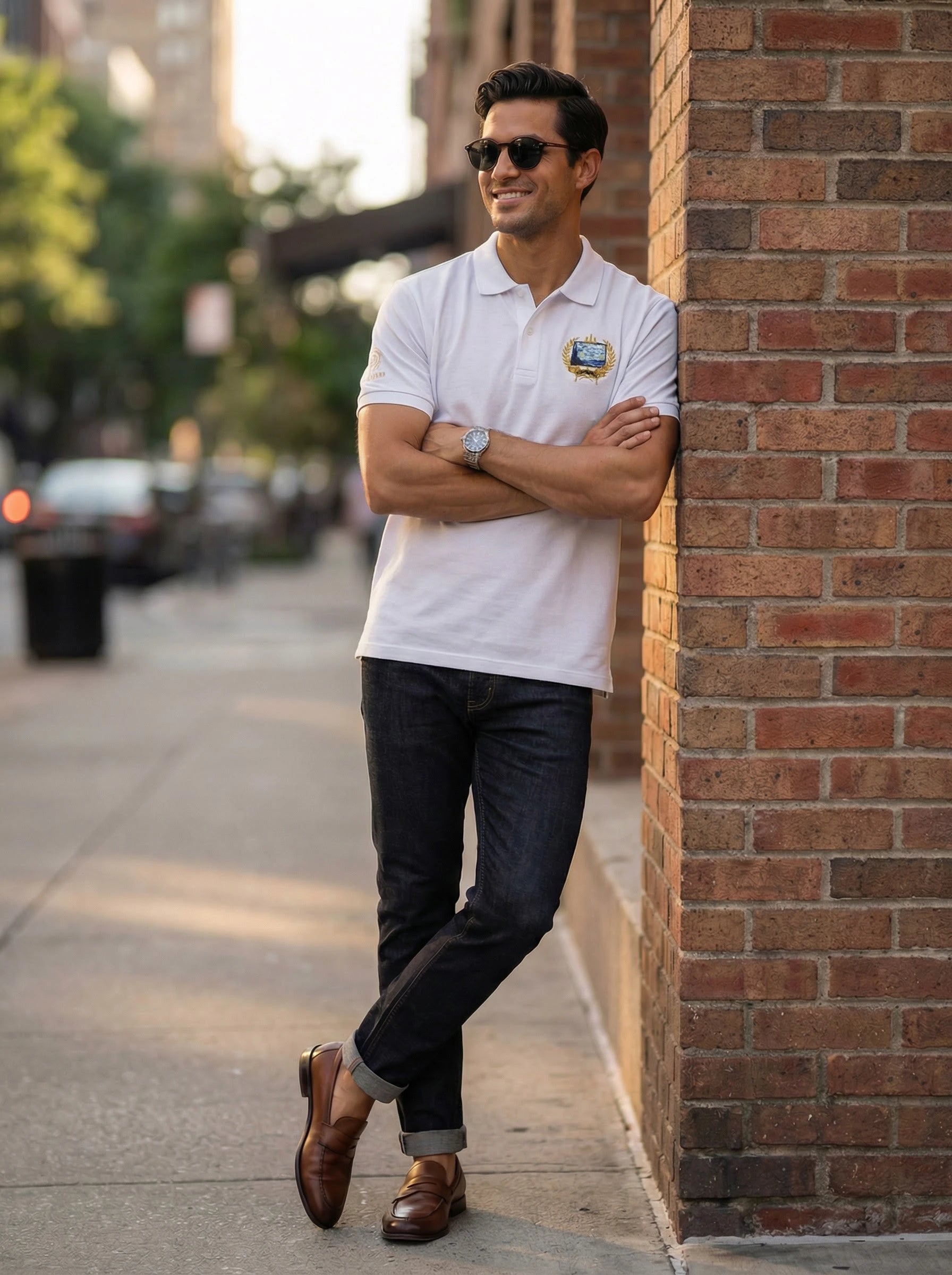 Embroidered Badge Polo Shirt