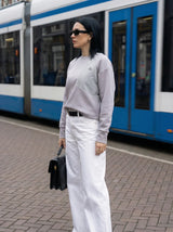 Structured Panel Crew Neck Sweatshirt