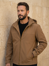 Hooded Zip-Front Jacket