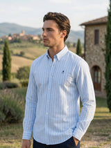 Men’s Striped Button-Down Shirt