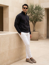 Zip-Front Knit Jacket