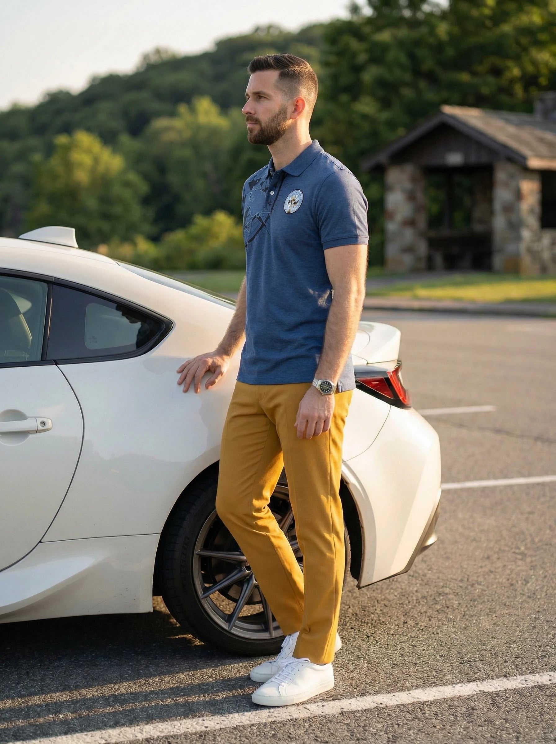 Embroidered Badge Polo Shirt