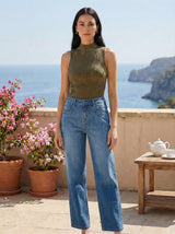 High-Waist Wide-Leg Jeans