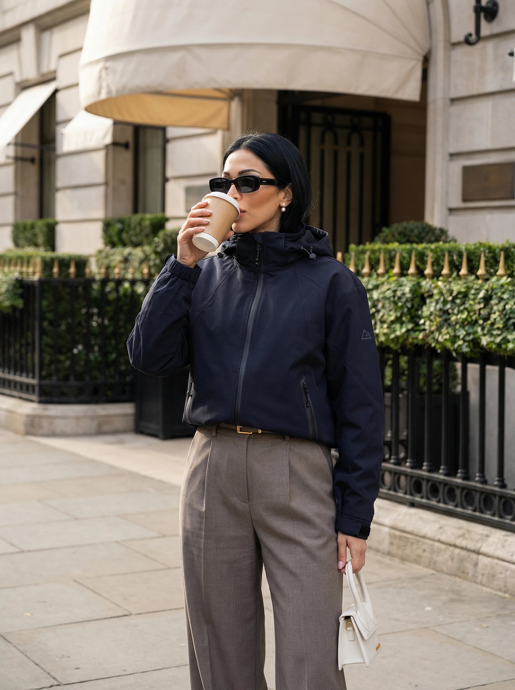 Hooded Zip-Front Jacket