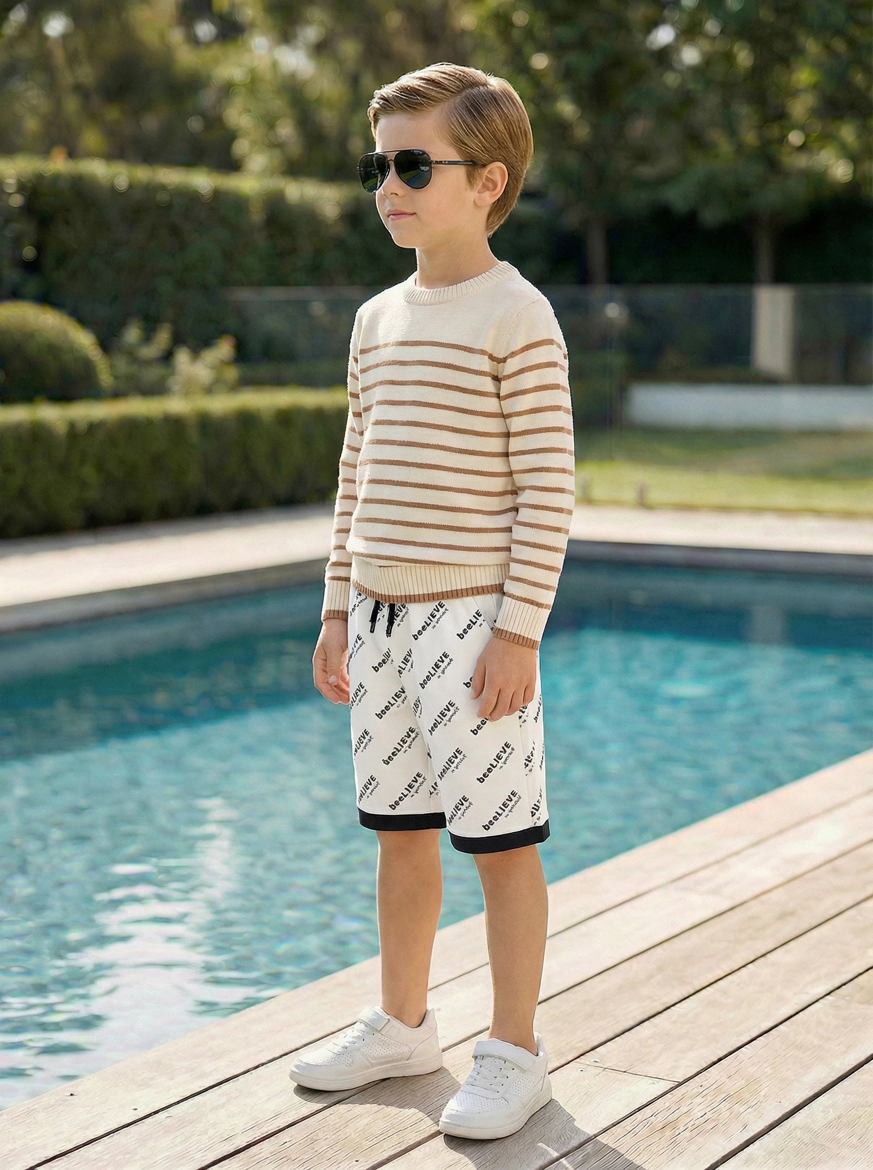 Kids Printed Sports Shorts