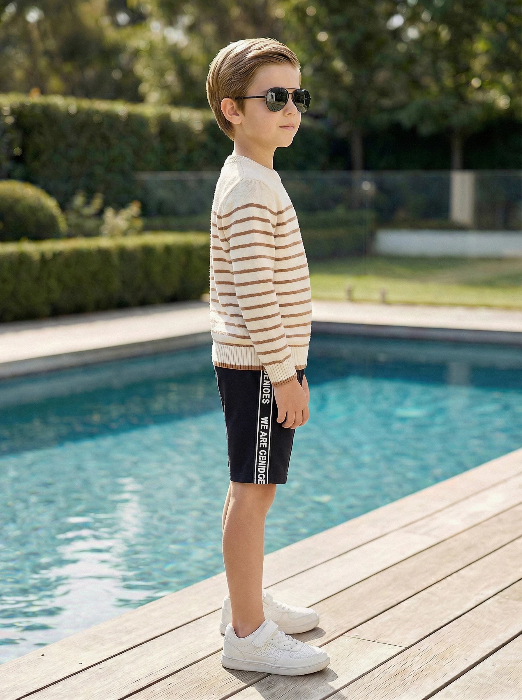 Kids Side Tape Sports Shorts