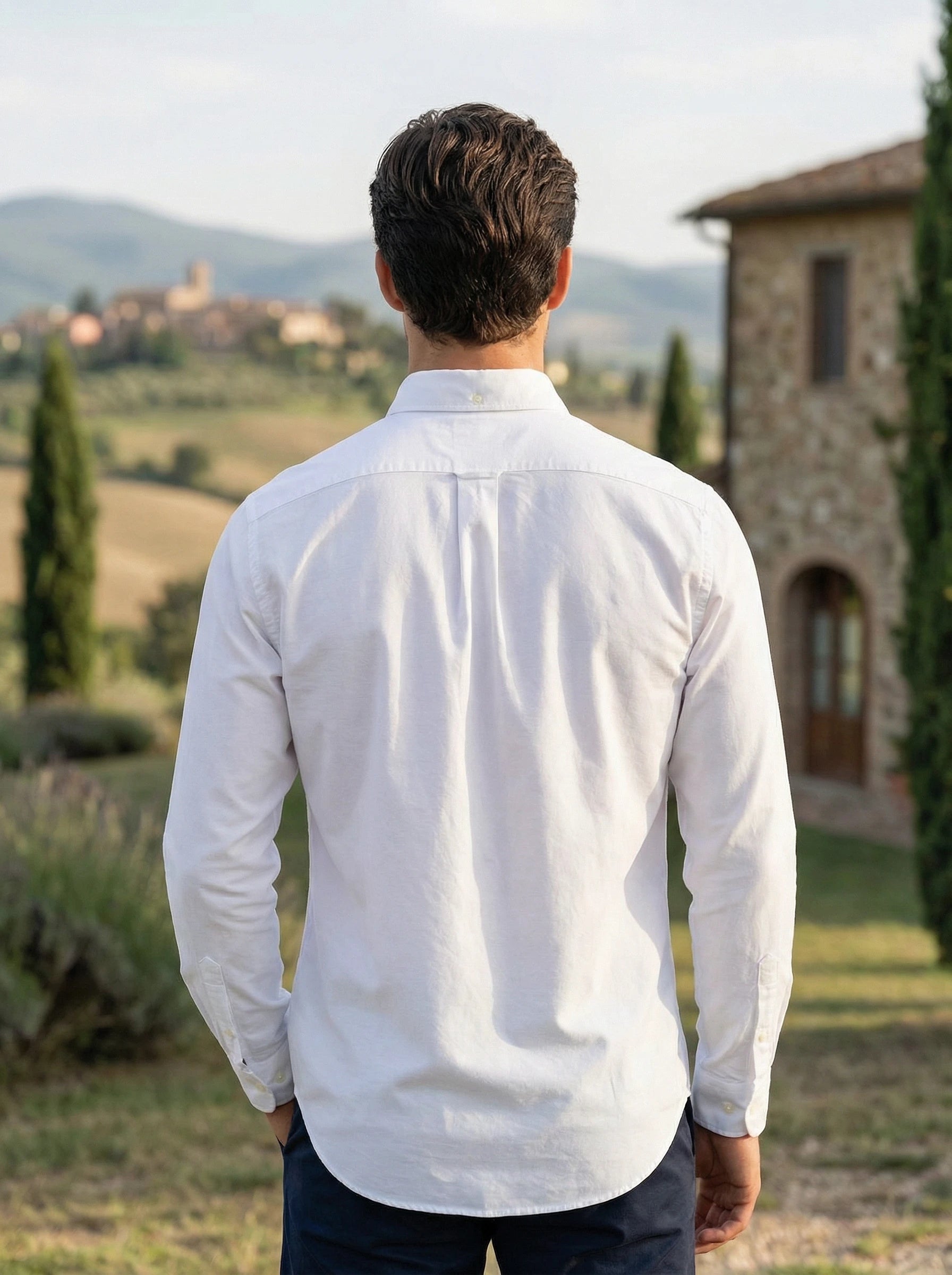 Men’s Striped Button-Down Shirt