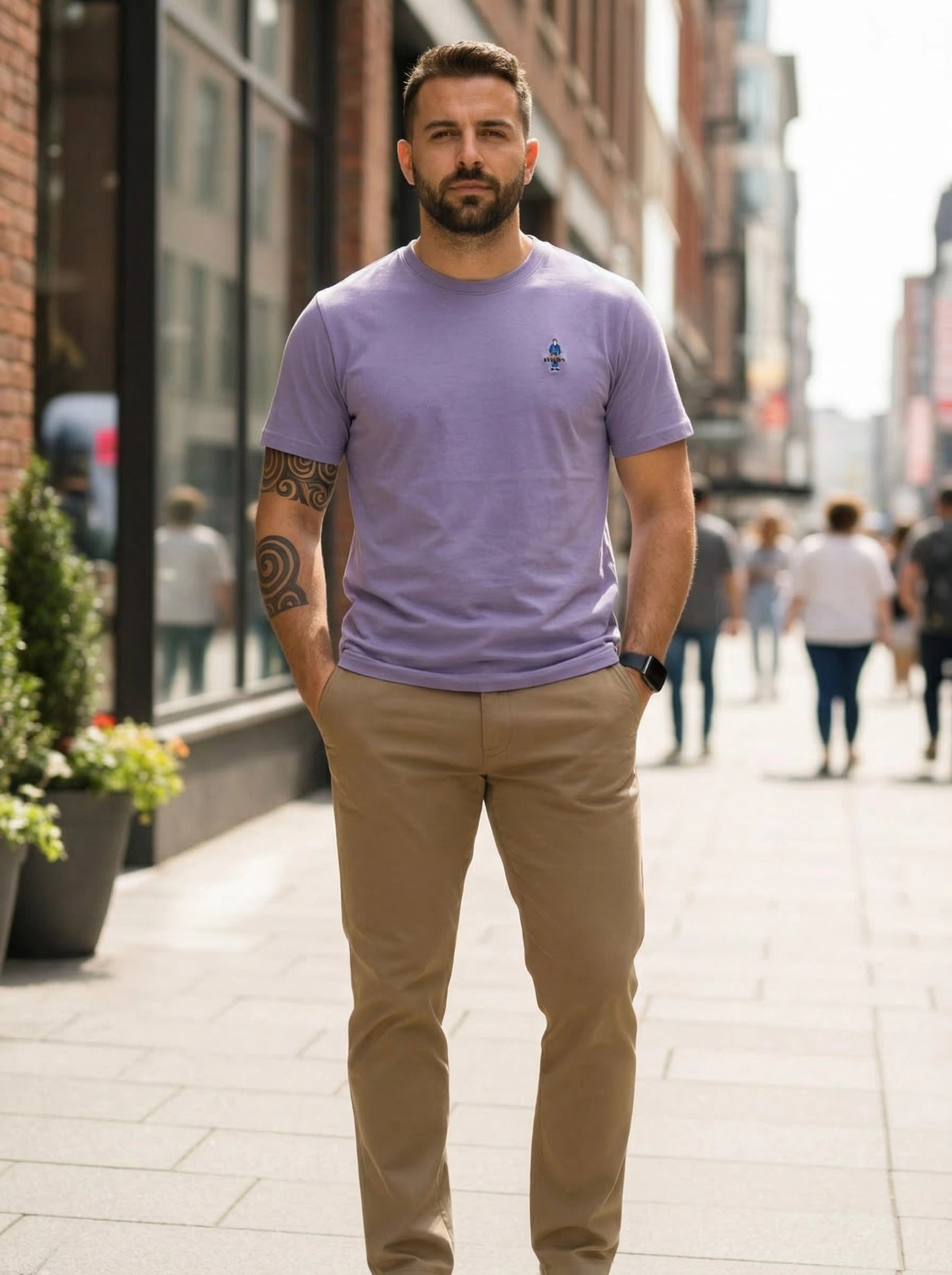 Men’s Embroidered Logo Crew Neck T-Shirt