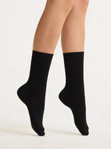 Ribbed Crew Socks