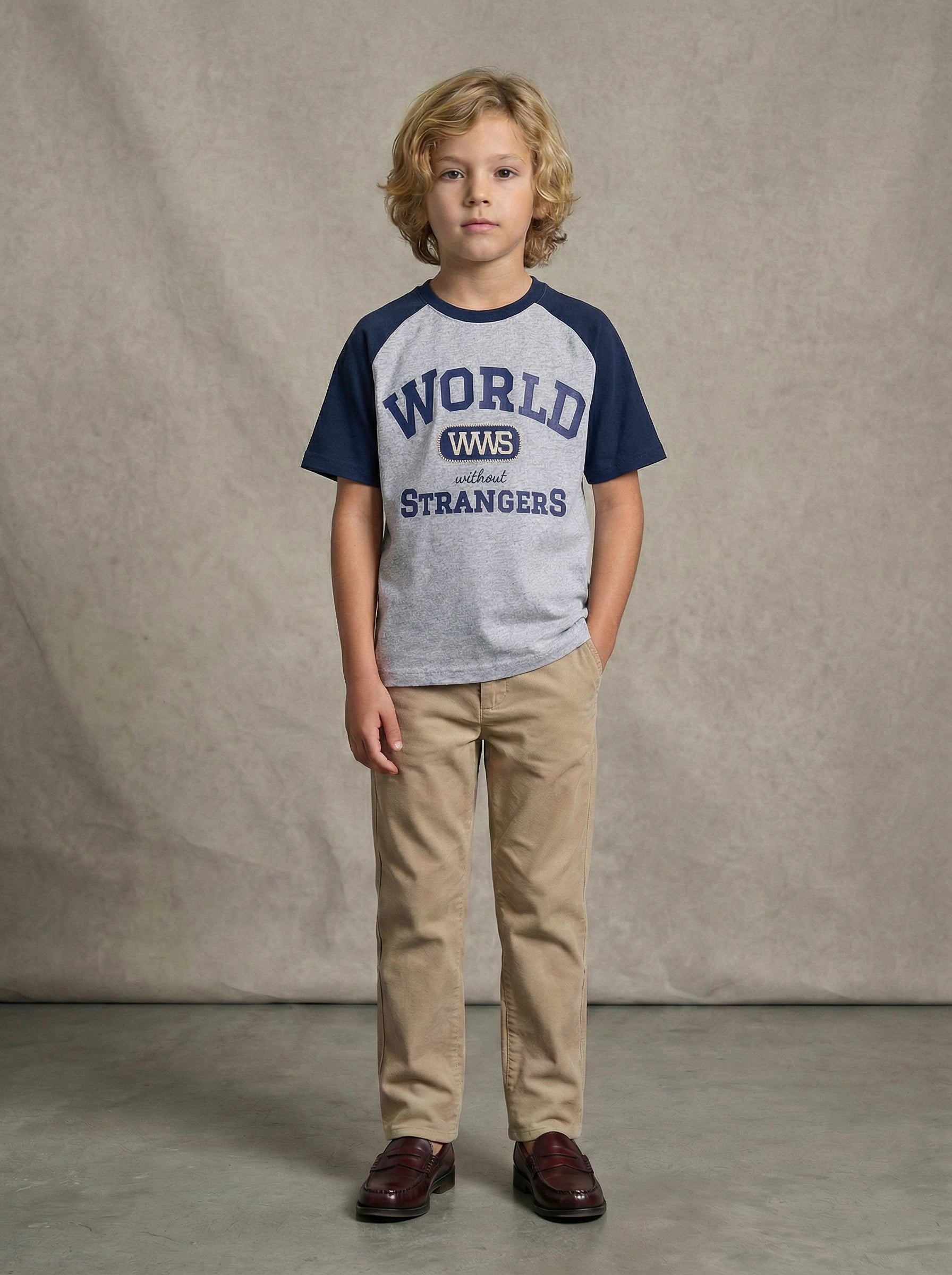 Kids Color Block Graphic T-Shirt