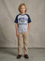 Kids Color Block Graphic T-Shirt