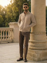 Zip-Front Knit Jacket