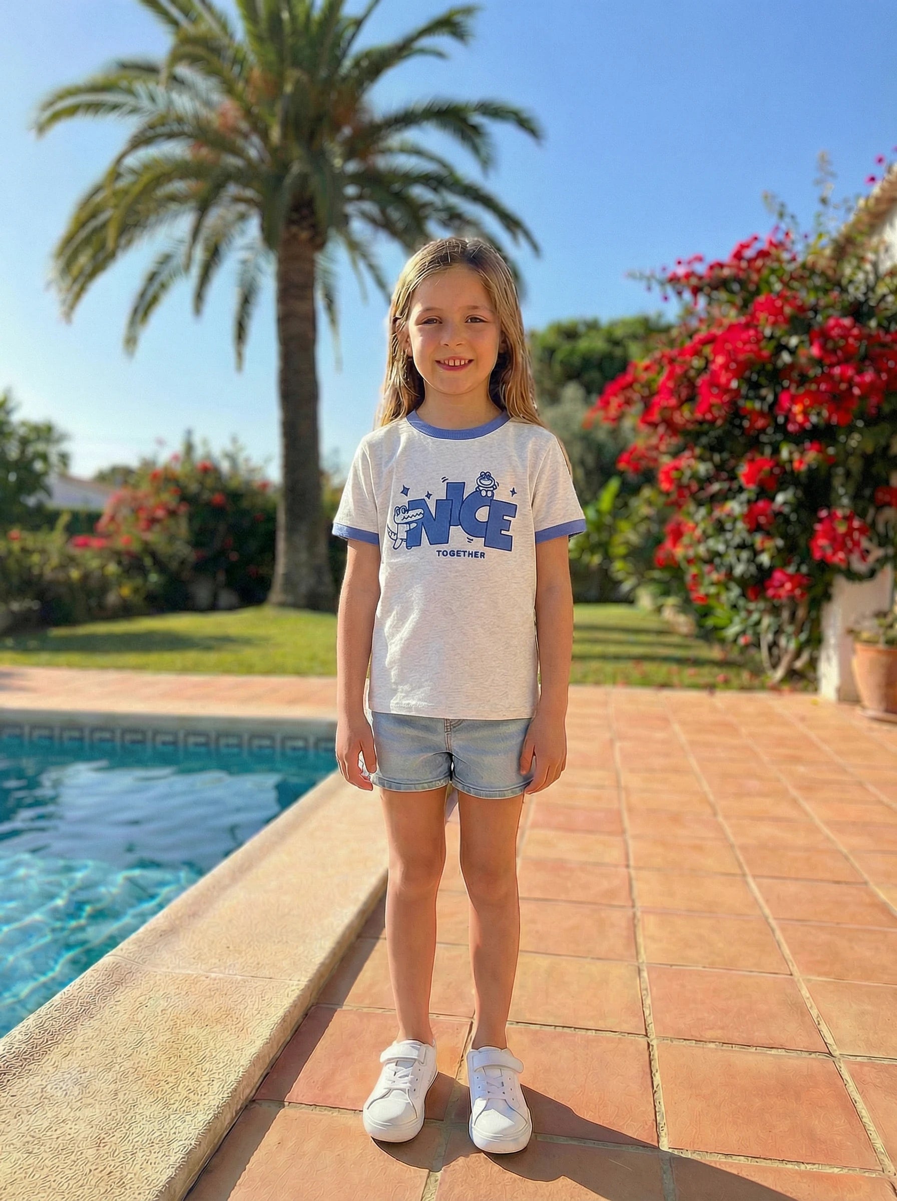 Girls Graphic Ringer T-Shirt