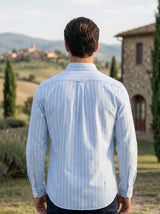 Men’s Striped Button-Down Shirt