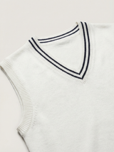 V-Neck Knit Sweater Vest