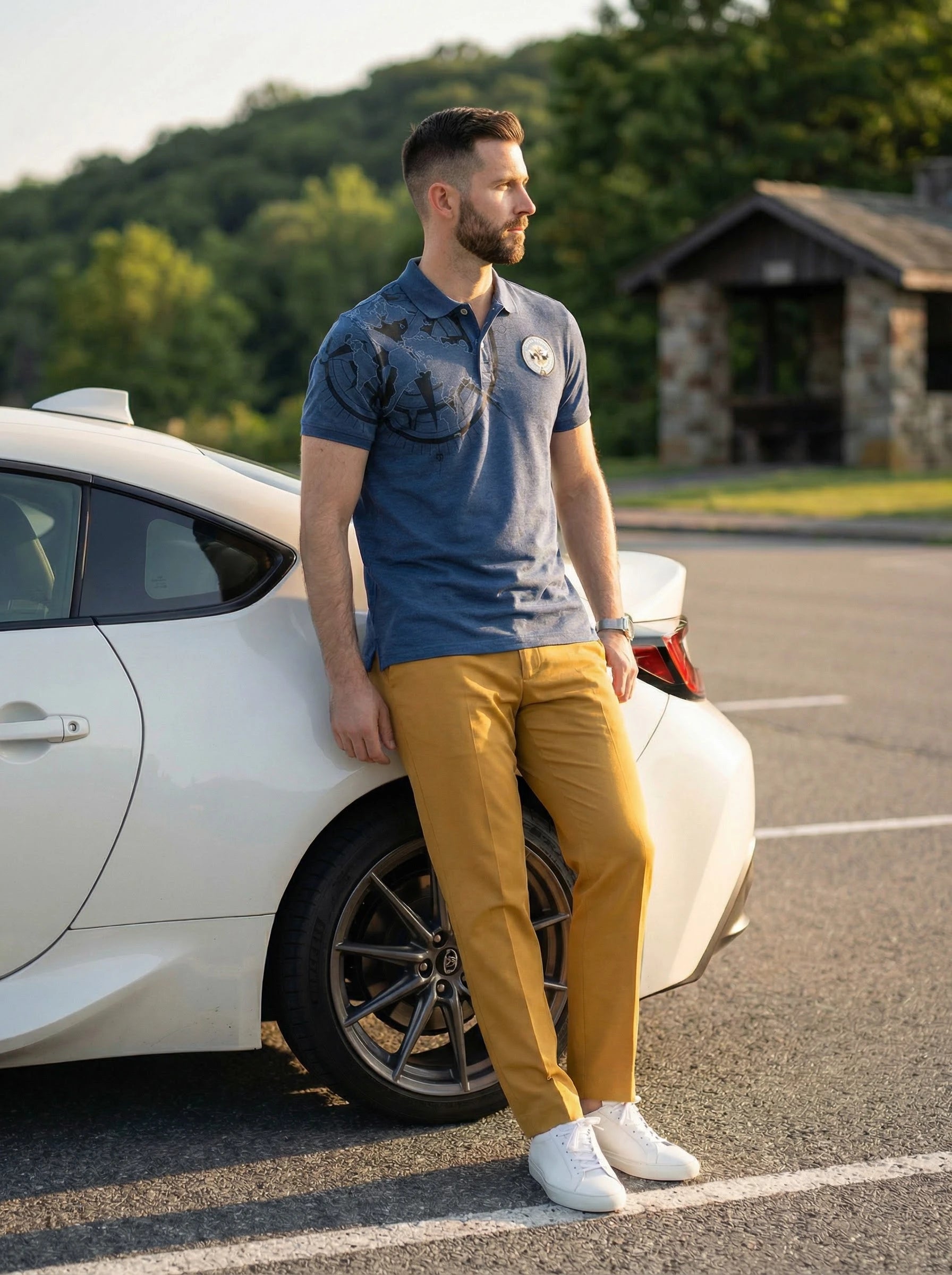 Embroidered Badge Polo Shirt