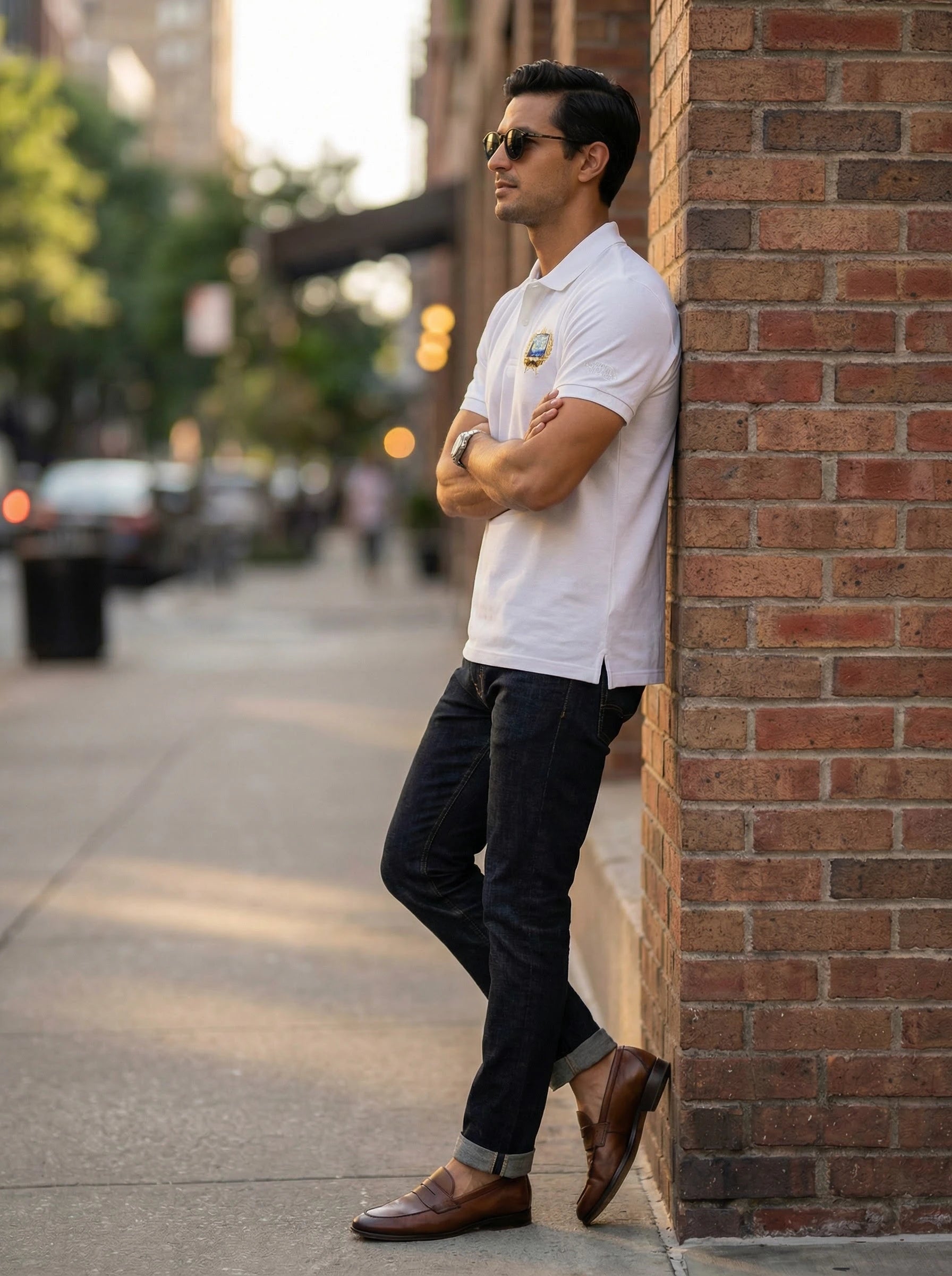 Embroidered Badge Polo Shirt