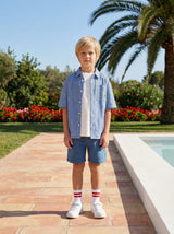 Kids Short Sleeve Striped Shirt