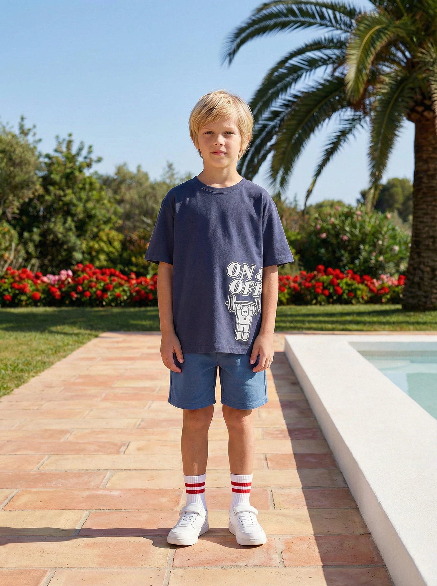Kids Slogan Graphic T-Shirt