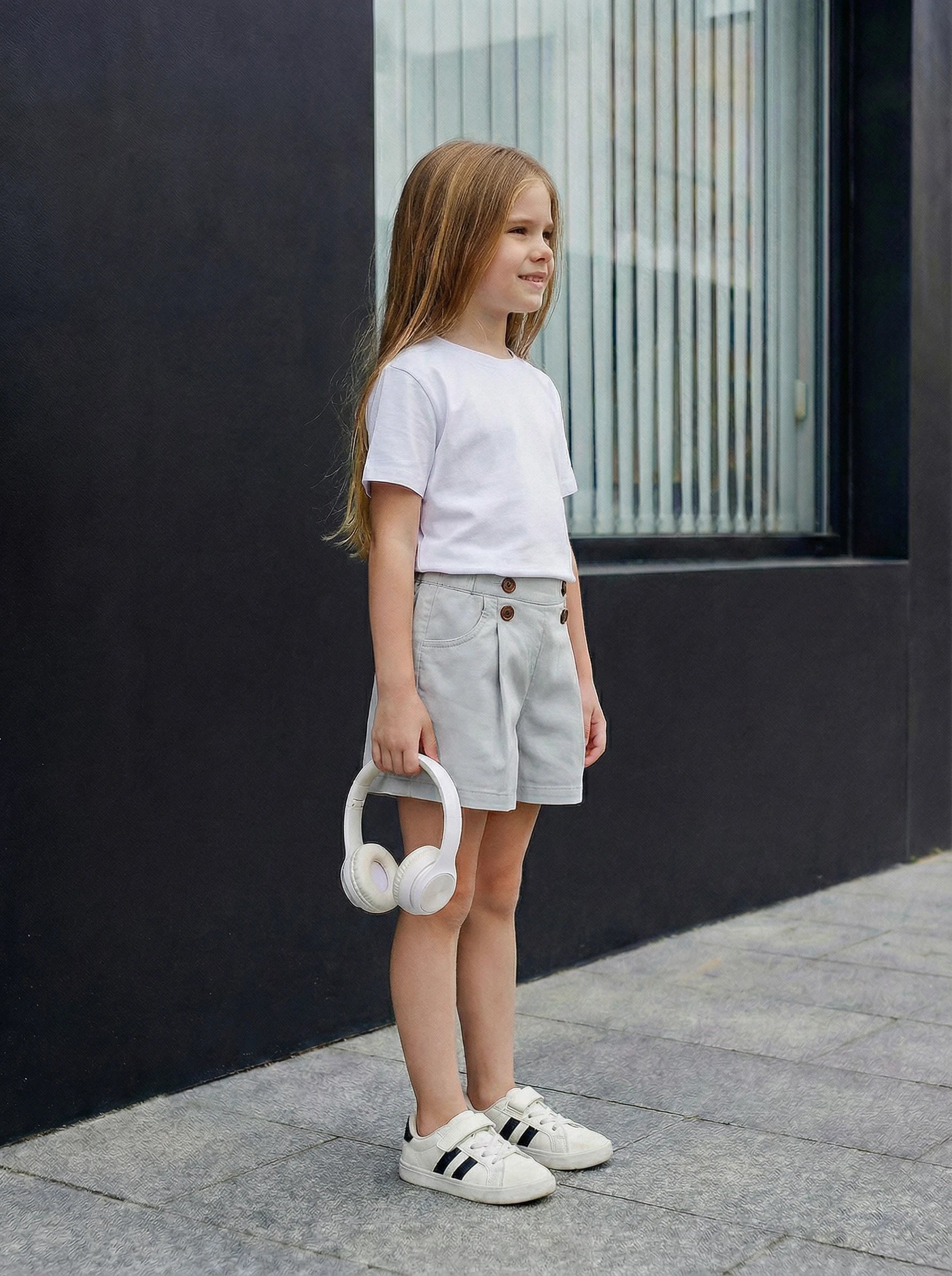 Girls Embroidered Detail Shorts
