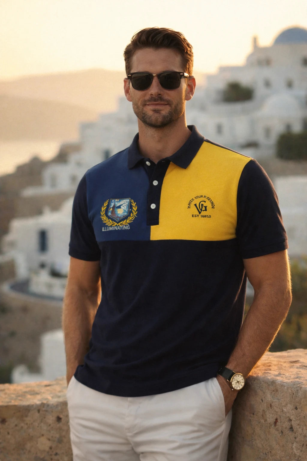 Embroidered Badge Polo Shirt