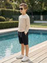 Kids Contrast Stitch Drawstring Shorts