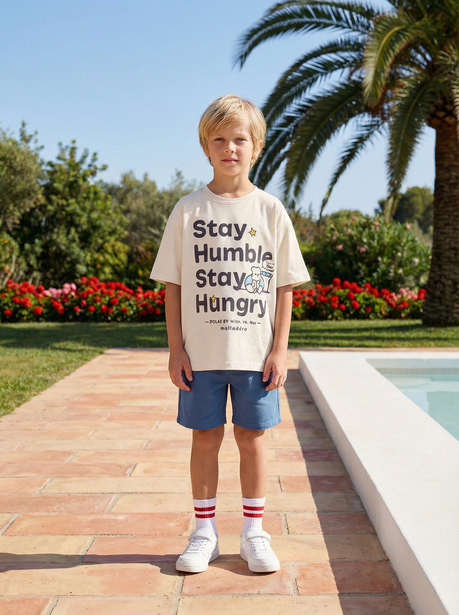 Kids Slogan Graphic T-Shirt