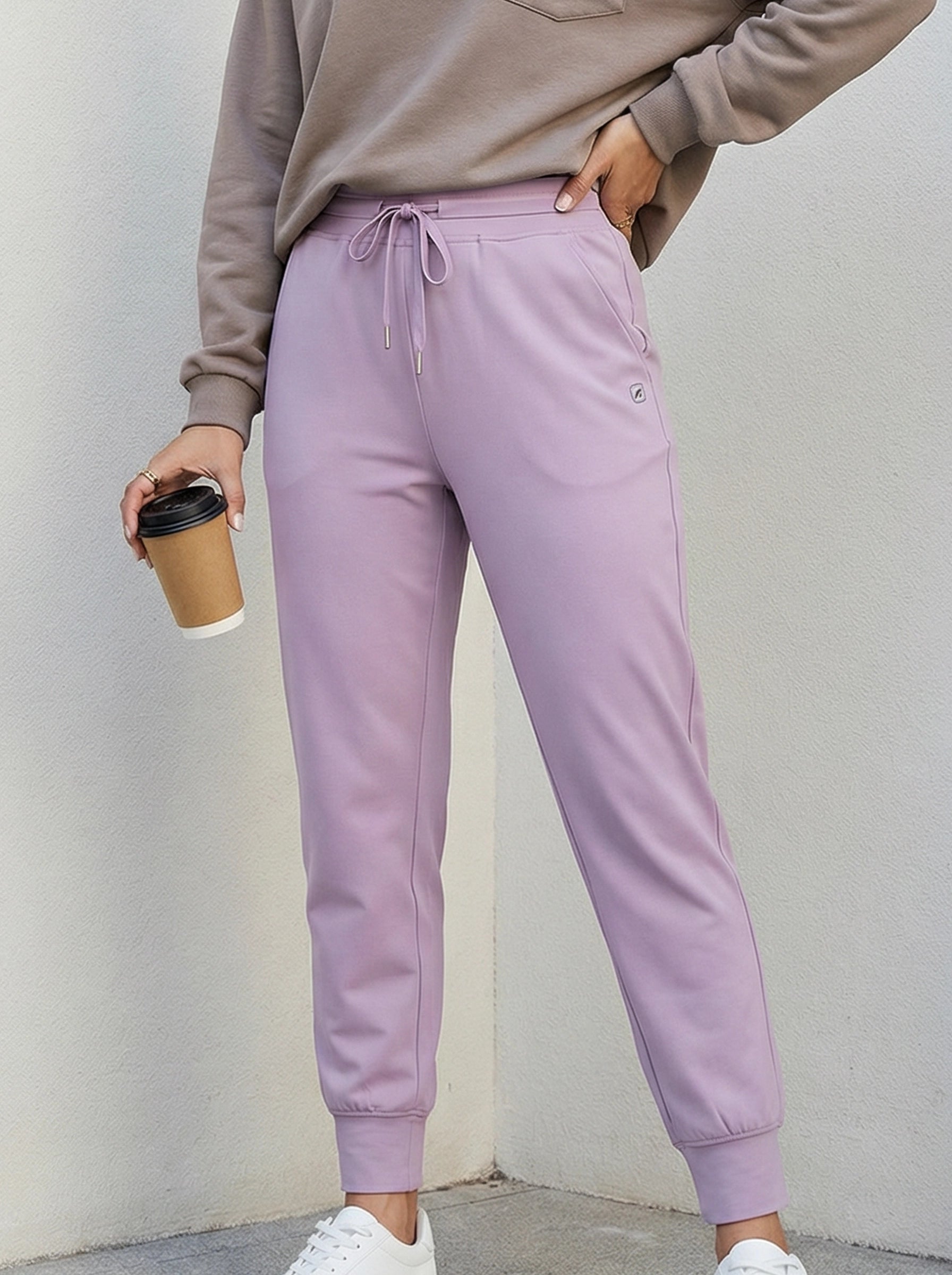 Slim-Fit Drawstring Jogger Pants