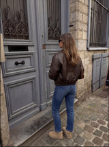 High-Rise Straight Ankle Jeans