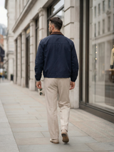 Contrast Collar Zip Jacket