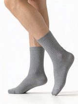 Ribbed Crew Socks